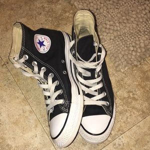 Black high top converse